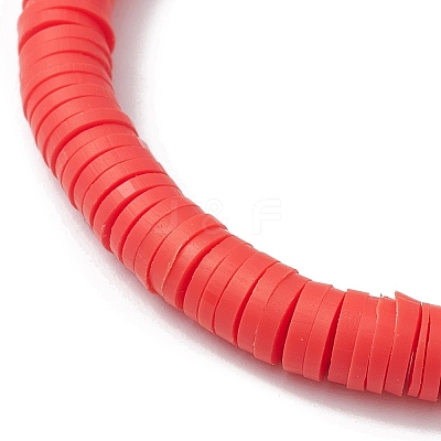 4Pcs 4 Styles Handmade Polymer Clay Beaded Stretch Bracelets BJEW-JB10416-1