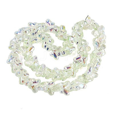 Baking Paint Electroplate Transparent Glass Beads Strands EGLA-Q136-03A-04-1
