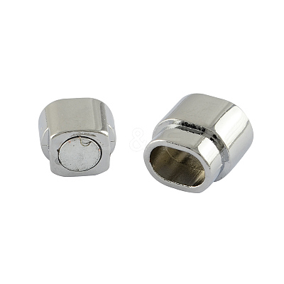 Rectangle Alloy Magnetic Clasps with Glue-in Ends for Jewelry Making LS-PALLOY-S008-1