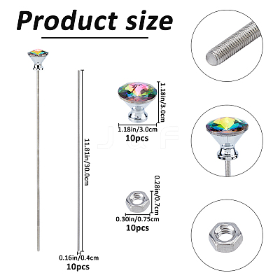 DIY Beaded Garden Stakes Making Kit DIY-FH0010-86B-1
