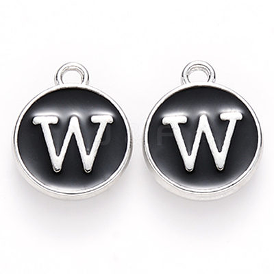 Platinum Plated Alloy Charms X-ENAM-S118-02W-P-1