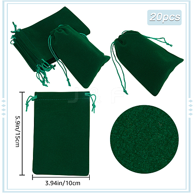 Velvet Jewelry Drawstring Gift Bags ABAG-BBC0001-10C-05-1