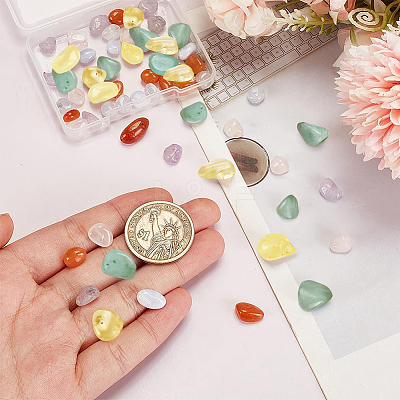 60Pcs 6 Styles Natural Mixed Gemstone Beads Strands G-PH0002-47-1