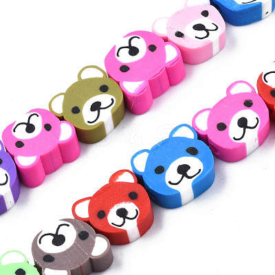 Handmade Polymer Clay Bead Strands CLAY-S096-004-01L-1