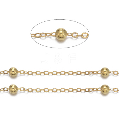 Brass Flat Oval Cable Chains CHC018Y-G-1