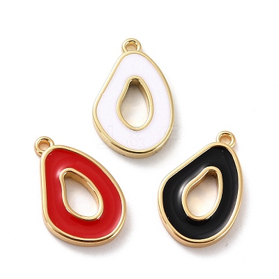 Brass Enamel Pendants KK-P207-001G-RS-1