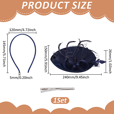 Mesh Veil Hair Bands OHAR-WH0011-63C-1