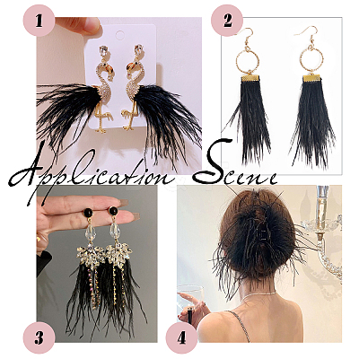 2 Yards Fashion Ostrich Feather Cloth Strand Costume Accessories FIND-GF0003-42A-1