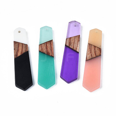 Resin & Walnut Wood Pendants RESI-N025-020-1