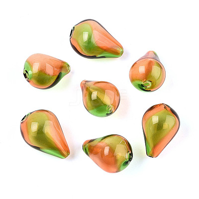 Transparent Handmade Blown Glass Globe Beads GLAA-T012-05K-01-1