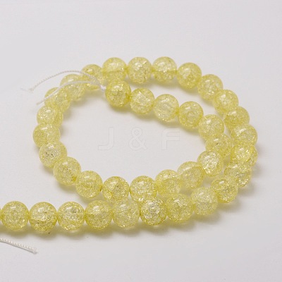 Crackle Glass Round Beads Strands X-CCG-E001-4mm-07-1