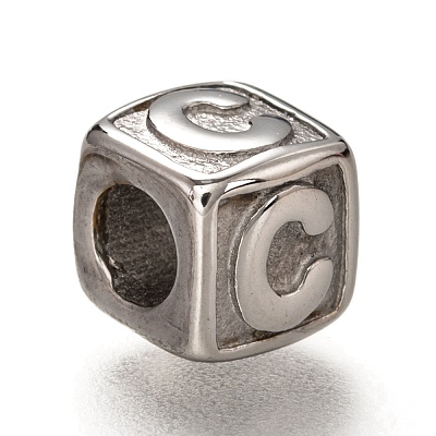 Tarnish Resistant 304 Stainless Steel European Beads OPDL-L020-001C-1