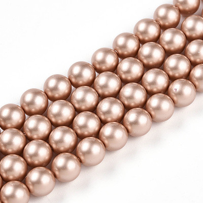 Baking Paint Pearlized Glass Pearl Bead Strands HY-N002-6mm-C02-1