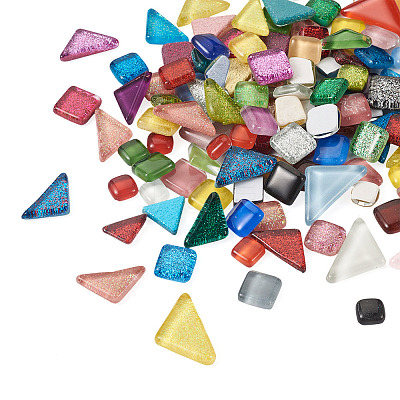 240Pcs 2 Style Transparent Glass Cabochons GLAA-EL0001-02F-1