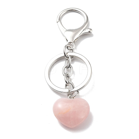 Natural Rose Quartz Keychain KEYC-M022-04M-1