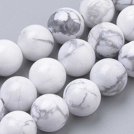 Natural Howlite Beads Strands G-S259-47-6mm-1