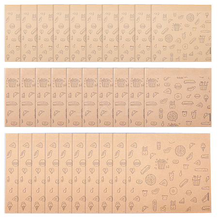 30Pcs 3 Styles Candy Kraft Paper Bags ABAG-TA0001-42-1