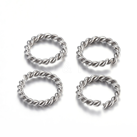 Tarnish Resistant 304 Stainless Steel Open Jump Rings X-STAS-F191-11P-B-1