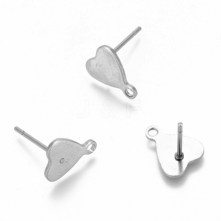 304 Stainless Steel Stud Earrings EJEW-Z001-02P-1