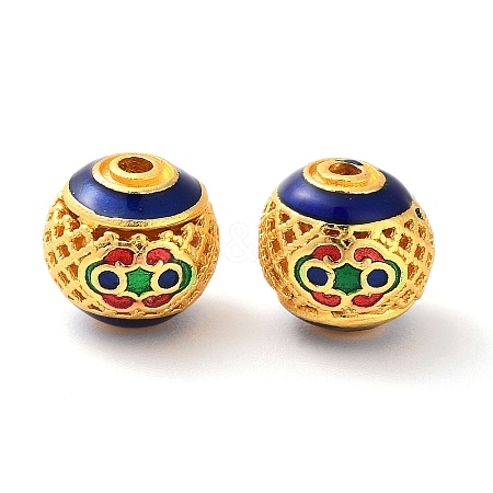 Alloy Enamel Beads ENAM-B001-07B-1