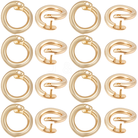 Brass Snap Clasps KK-BBC0021-49G-1