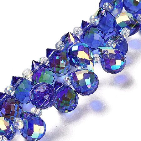Electroplate Glass Beads Strands EGLA-D030-17C-1