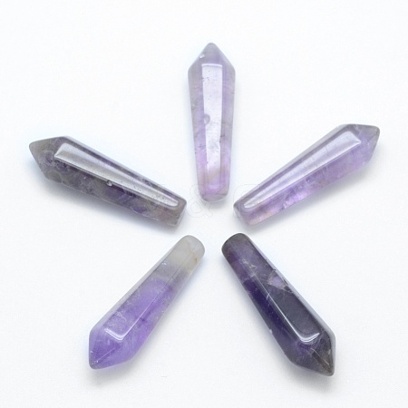 Natural Amethyst Pointed Beads G-E490-C11-1