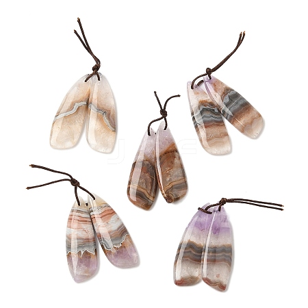 Natural Amethyst Lace Agate Pendants G-S398-03J-1