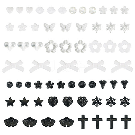 100G Transparent & Opaque Acrylic Beads TACR-TA0001-57G-1