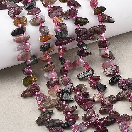 Natural Colorful Tourmaline Beads Strands G-F821-C01-01-1