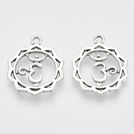 Tibetan Style Alloy Pendants TIBEP-S319-049A-NR-1