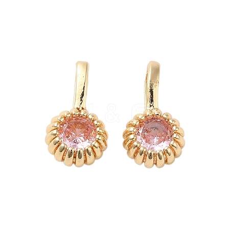 Brass Micro Pave Cubic Zirconia Charms LS-KK-Z040-01D-1