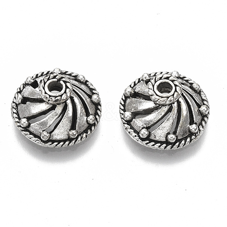 Tibetan Style Alloy Bead Caps TIBE-N006-07AS-LF-1