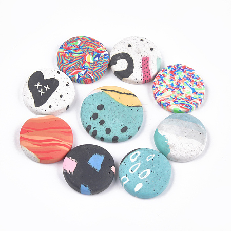 Handmade Polymer Clay Cabochons X-CLAY-S092-06-1