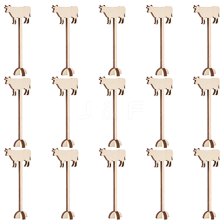 15Pcs Wood Menu Selection Sign AJEW-FG0005-87D-1