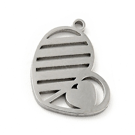 304 Stainless Steel Pendants STAS-E159-05P-1