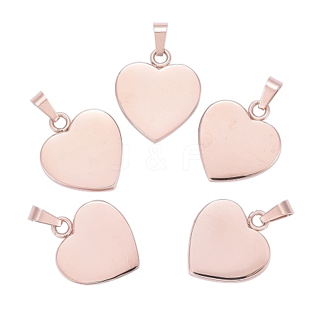 Ion Plating(IP) Fashionable 304 Stainless Steel Stamping Blank Tag Pendants STAS-J002B-01RG-1