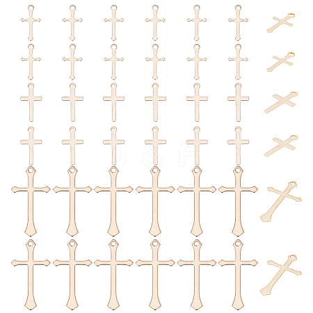 60Pcs 3 Styles Brass Pendants KK-HY0003-88G-1