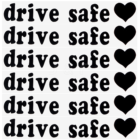 Laser PVC Drive Safe Self Adhesive Car Stickers STIC-WH0013-09C-1