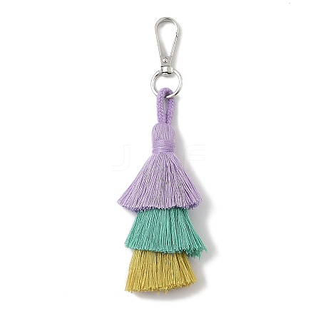 Handmade Macrame Nylon Thread Pendant Decorations HJEW-P019-14P-05-1