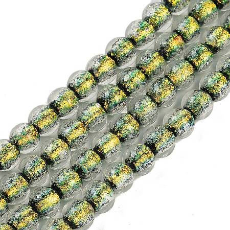 Handmade Foil Lampwork Beads Strands FOIL-K003-06B-11-1