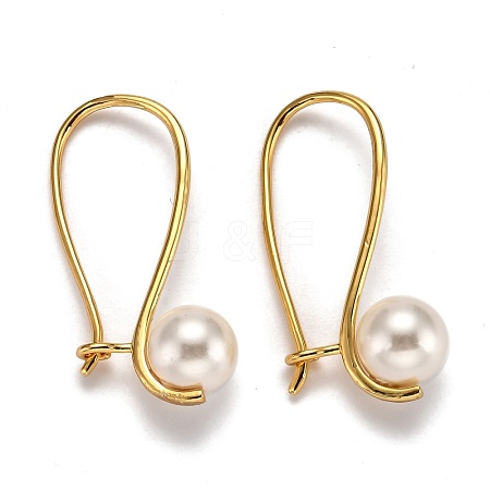Brass Hoop Earrings X-EJEW-B005-01G-1