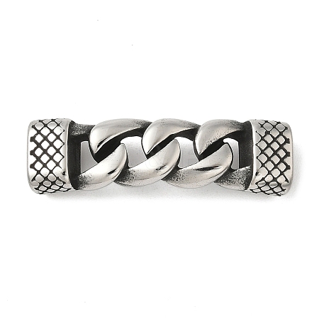 304 Stainless Steel Twisted Chain Connector Charms STAS-Z147-11AS-04-1