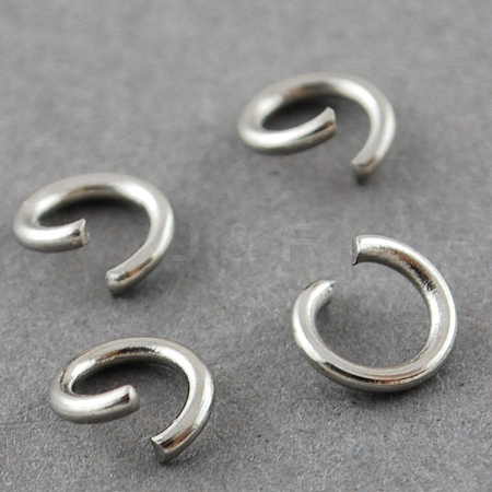 304 Stainless Steel Jump Rings A-STAS-R049-6x1mm-1