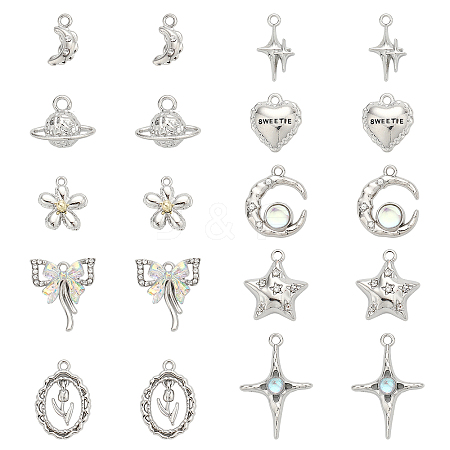 20Pcs 10 Style Alloy Pendants FIND-CA0006-46-1