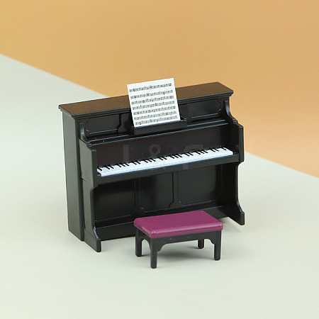 Mini Plastic & Paper Piano & Sheet Music & Chair Model MIMO-PW0003-031B-02-1