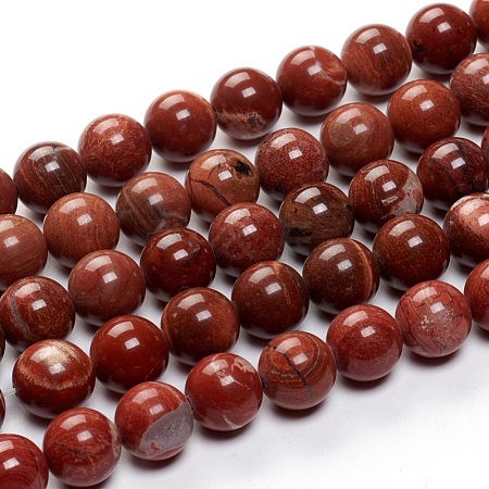 Natural Red Rainbow Jasper Beads Strands G-F677-19-1