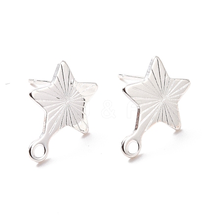 201 Stainless Steel Stud Earring Findings STAS-K241-10S-1