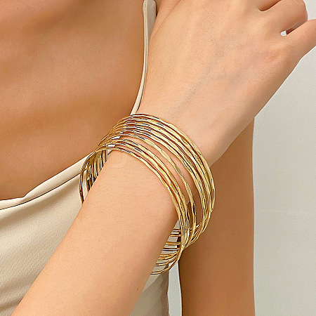 9Pcs Alloy Bangle Set for Women WG160B4-09-1