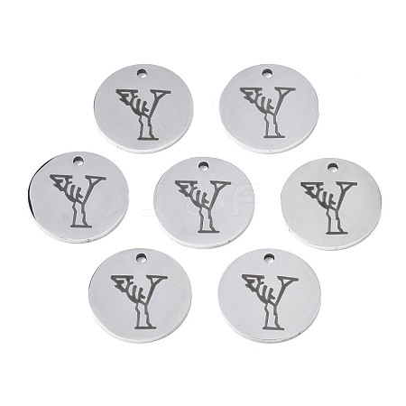 Non-Tarnish 304 Stainless Steel Charms STAS-T059-26P-Y-1